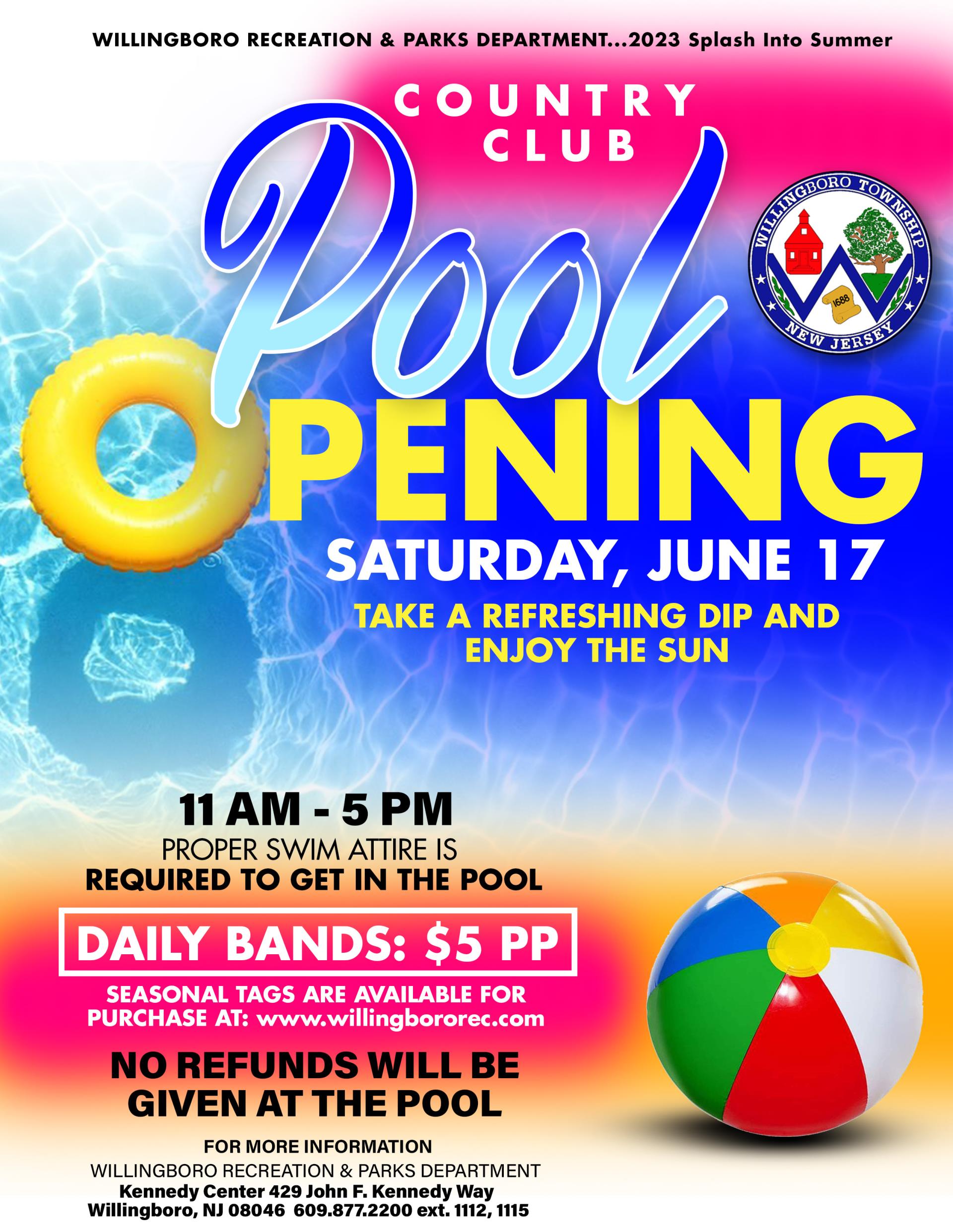 Pool Opening - June 17th 