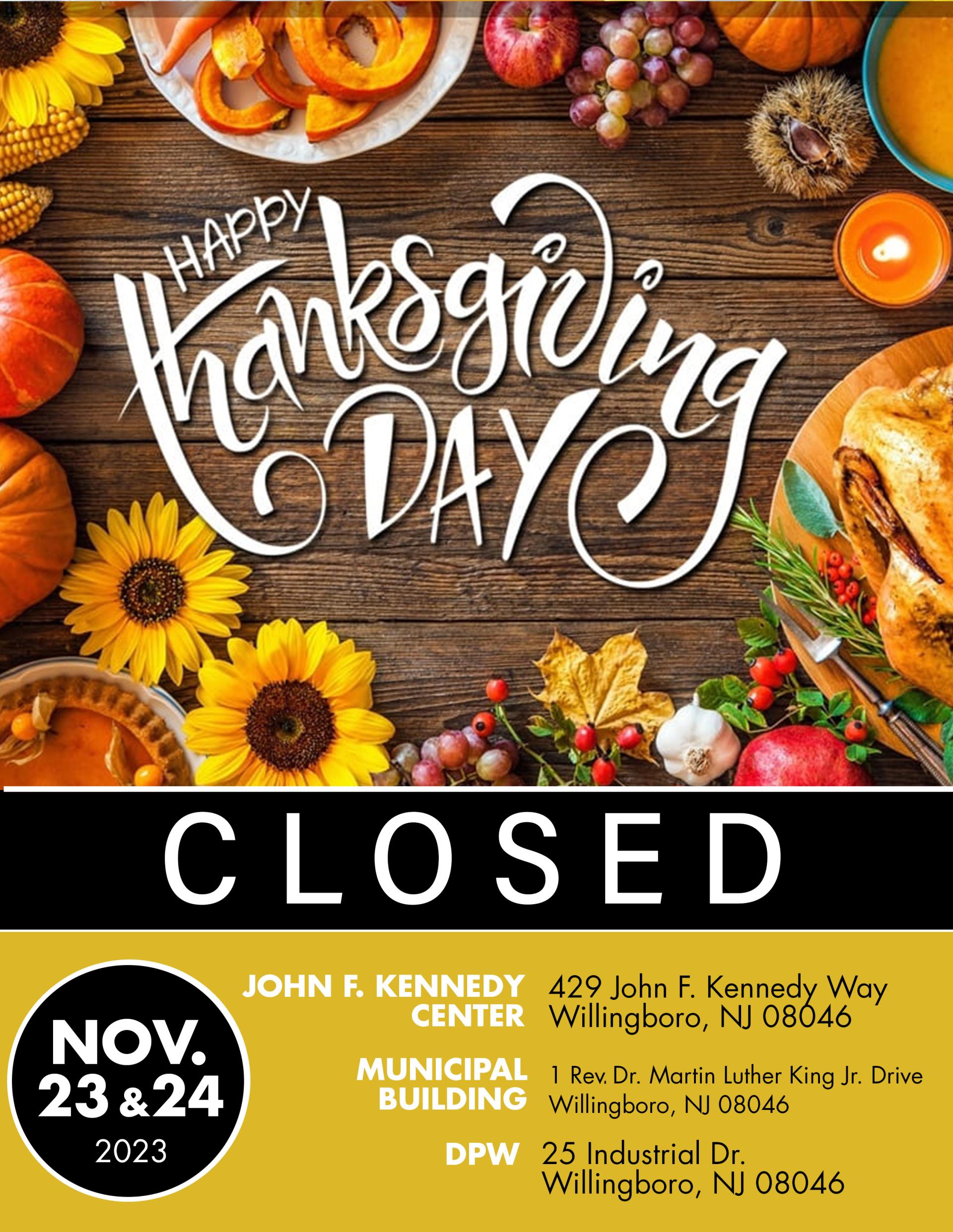 thanksgiving closing  - 2023