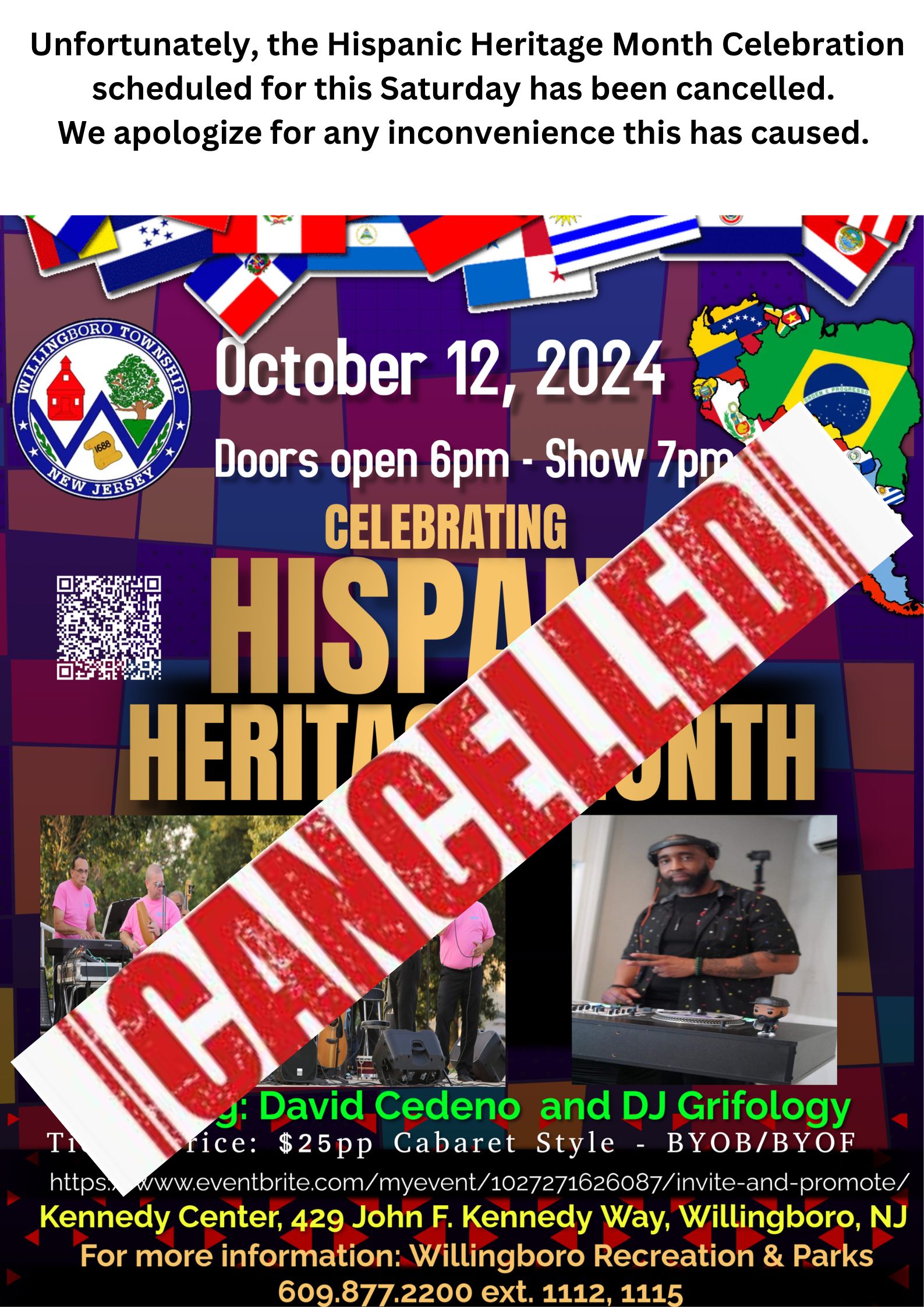 Hispanic Heritage Cancellation