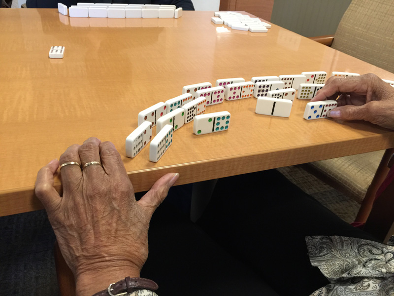 Lining Up Domino Tiles