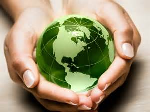 Holding a green globe